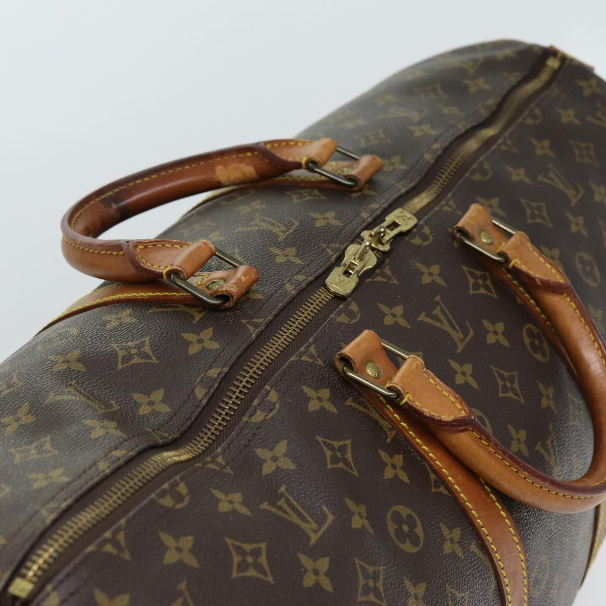 LOUIS VUITTON Monogram Keepall 55 Boston Bag M41424 LV 75920