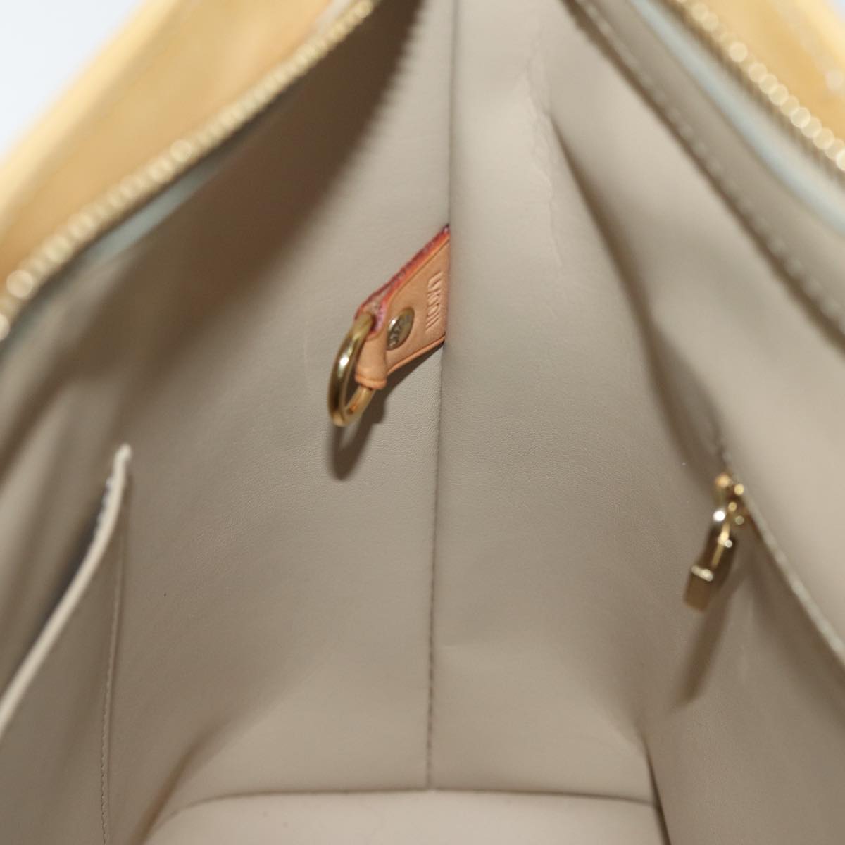 LOUIS VUITTON Monogram Vernis Houston Hand Bag Beige M91004 LV 75923