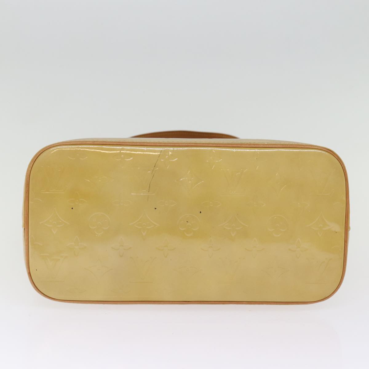 LOUIS VUITTON Monogram Vernis Houston Hand Bag Beige M91004 LV 75923