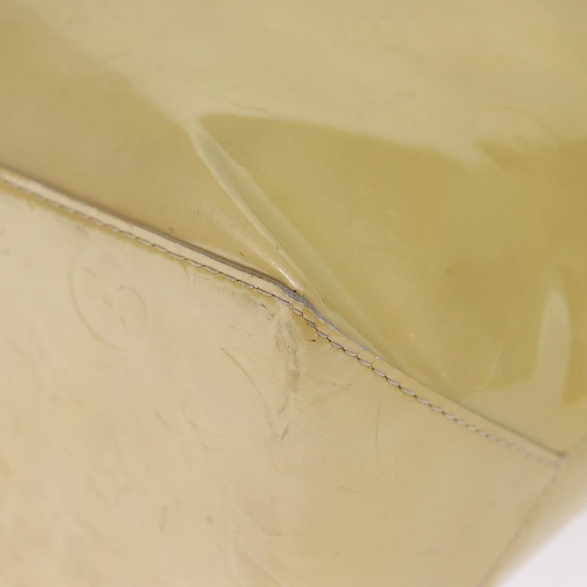 LOUIS VUITTON Monogram Vernis Reade MM Hand Bag Beige M91141 LV 75924