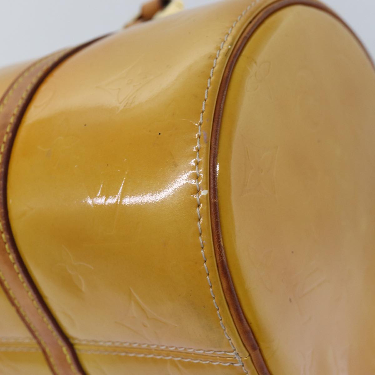 LOUIS VUITTON Monogram Vernis Bedford Hand Bag Beige M91006 LV 75926