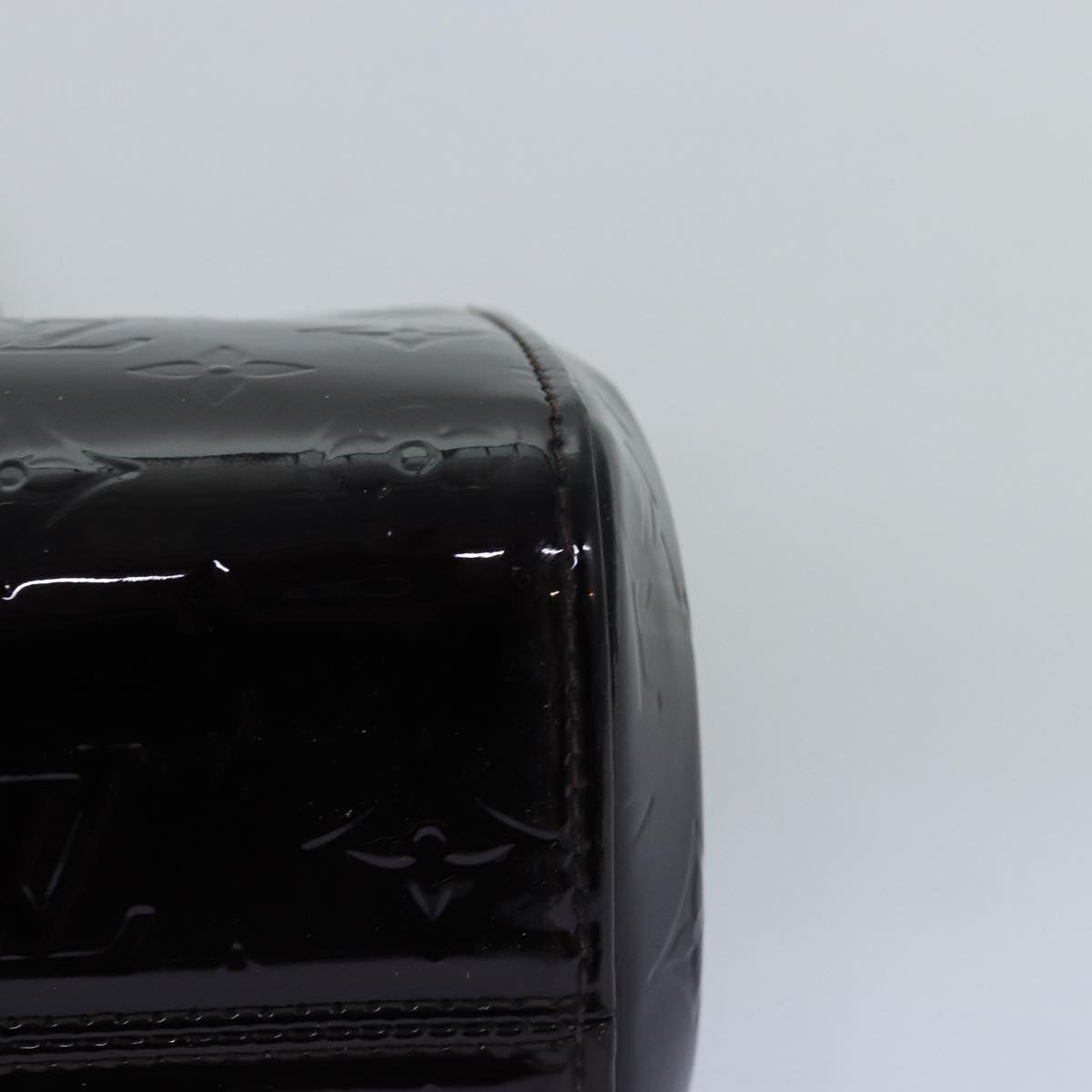 LOUIS VUITTON Monogram Vernis Brea PM Hand Bag Amarante M91622 LV 75936