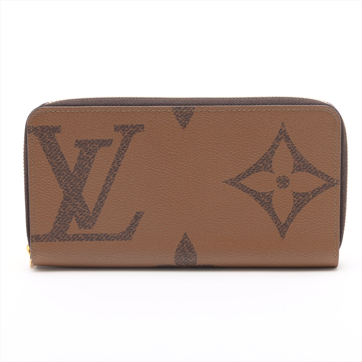 Louis Vuitton Giant Monogram Reversee Zippie Wallet M69353 Black X Brown Round Zip Wallet