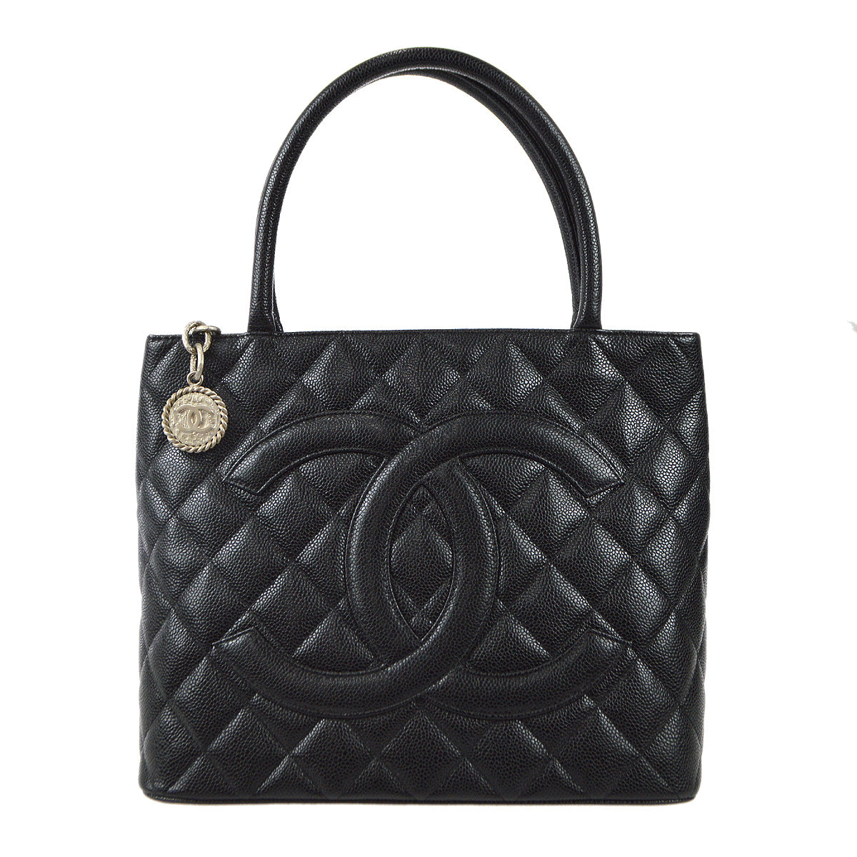 Luxury Chanel 2005-2006 Medallion SHW Black Caviar