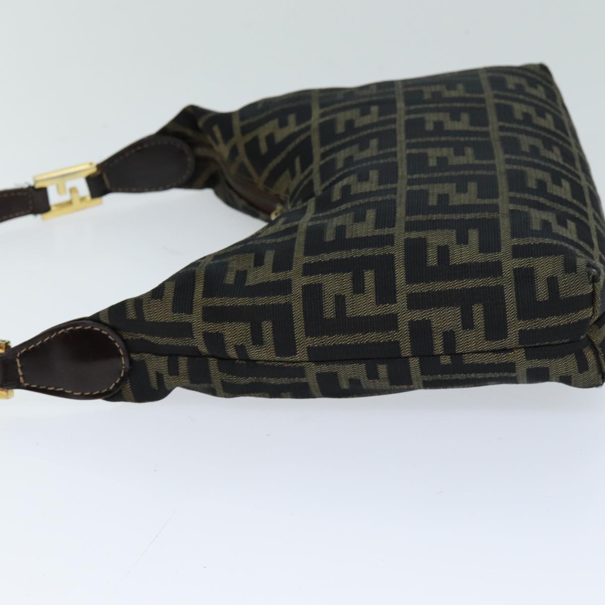 Luxury Fendi Zucca Canvas Hand Bag Black Brown76007