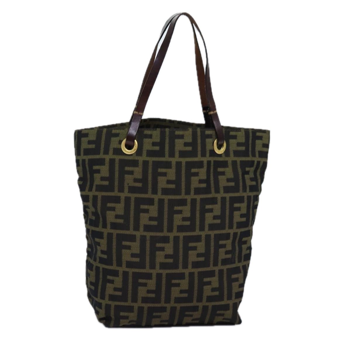 Luxury Fendi Zucca Canvas Hand Bag Black Brown76008