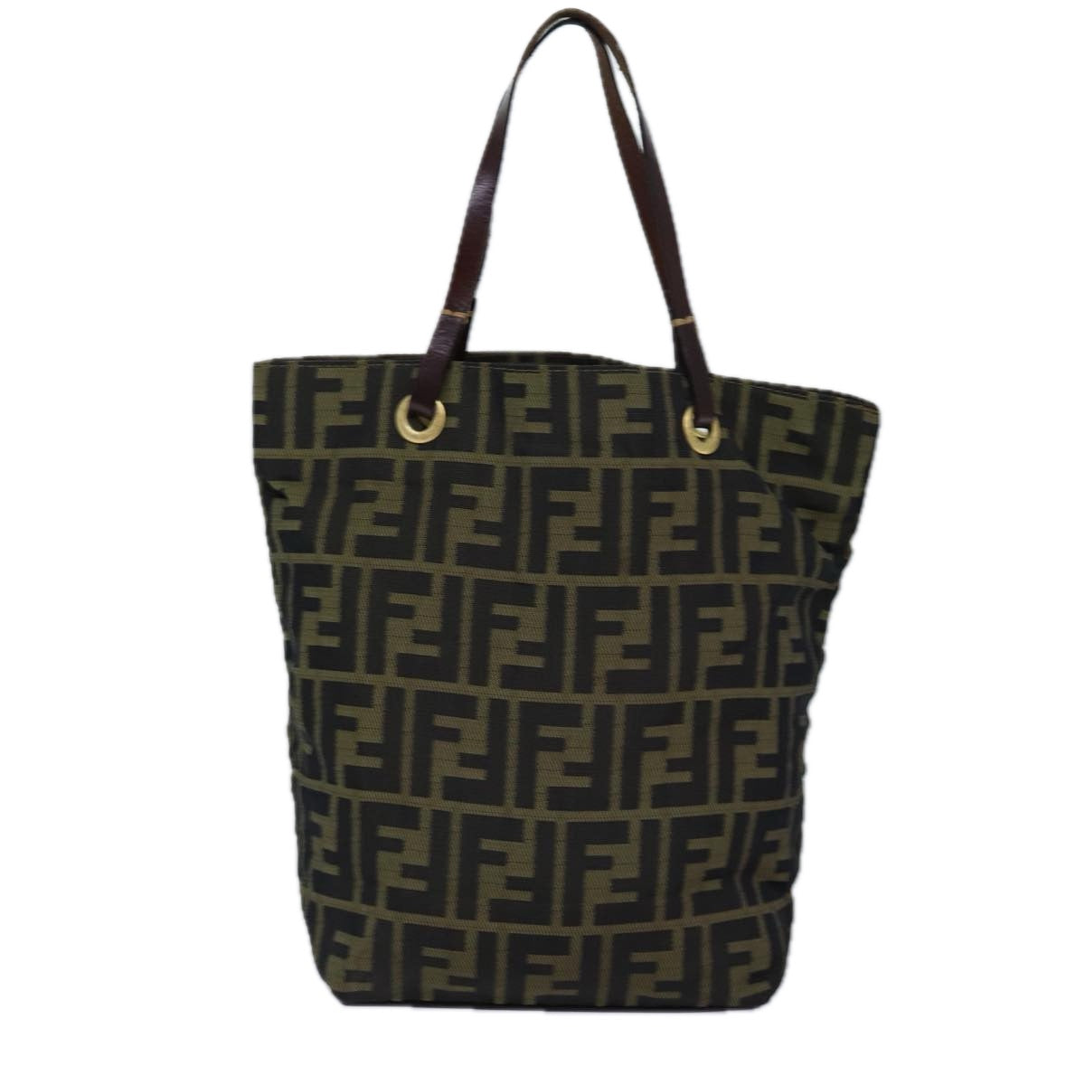 Luxury Fendi Zucca Canvas Hand Bag Black Brown76008
