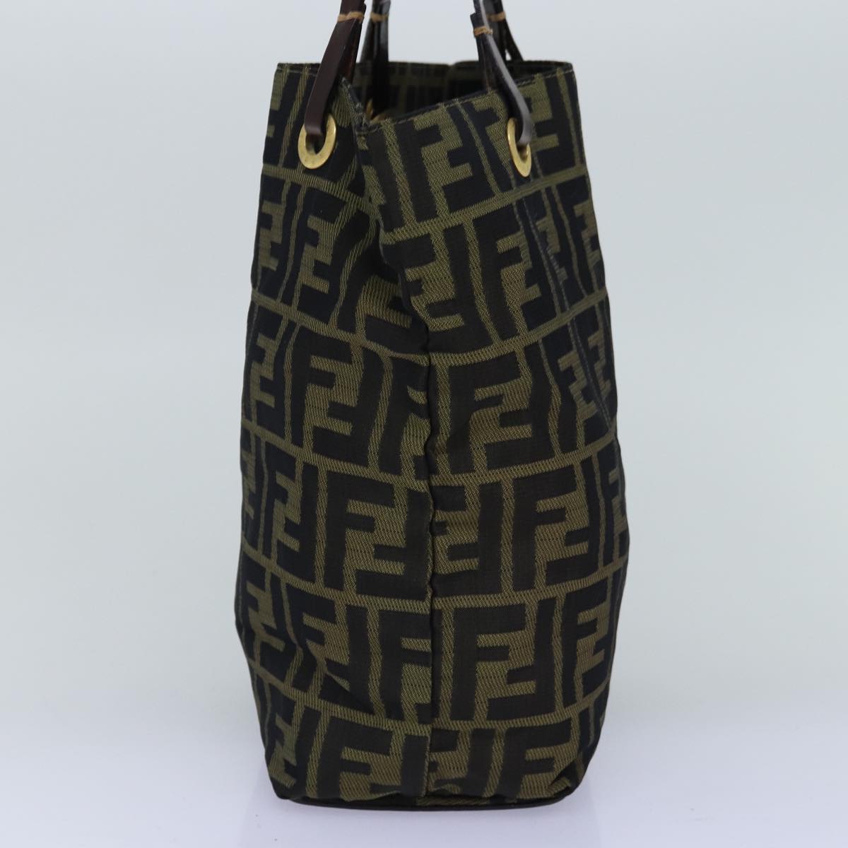 Luxury Fendi Zucca Canvas Hand Bag Black Brown76008