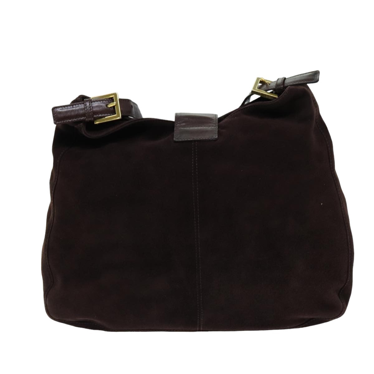 Luxury Fendi Mamma Baguette Shoulder Bag Suede Brown76015