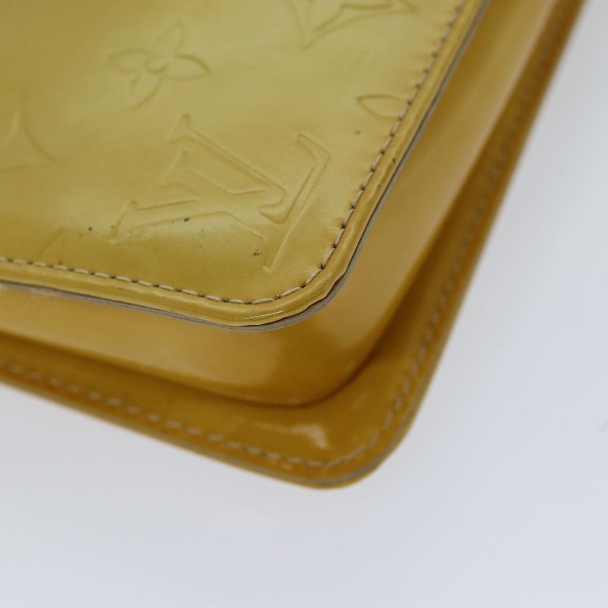 LOUIS VUITTON Monogram Vernis Lexington Pouch Beige M91010 LV 76031