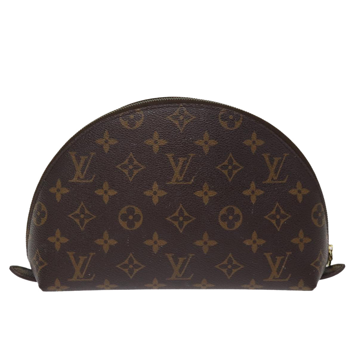LOUIS VUITTON Monogram Trousse Demi Ronde Cosmetic Pouch M47520 LV 76034