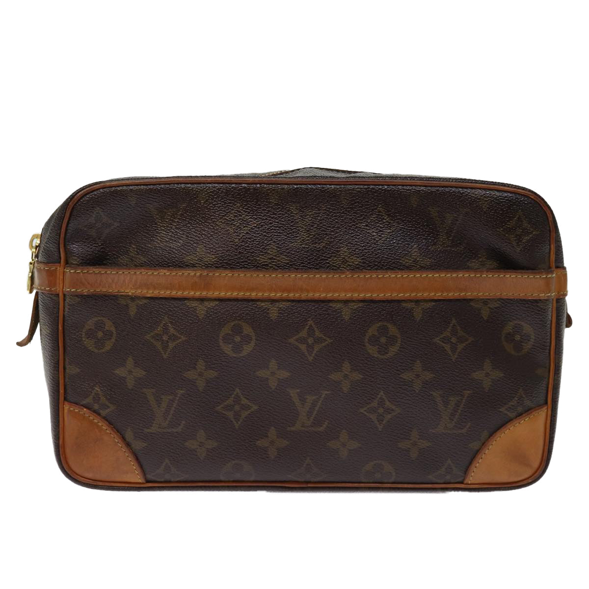LOUIS VUITTON Monogram Compiegne 28 Clutch Bag M51845 LV 76039