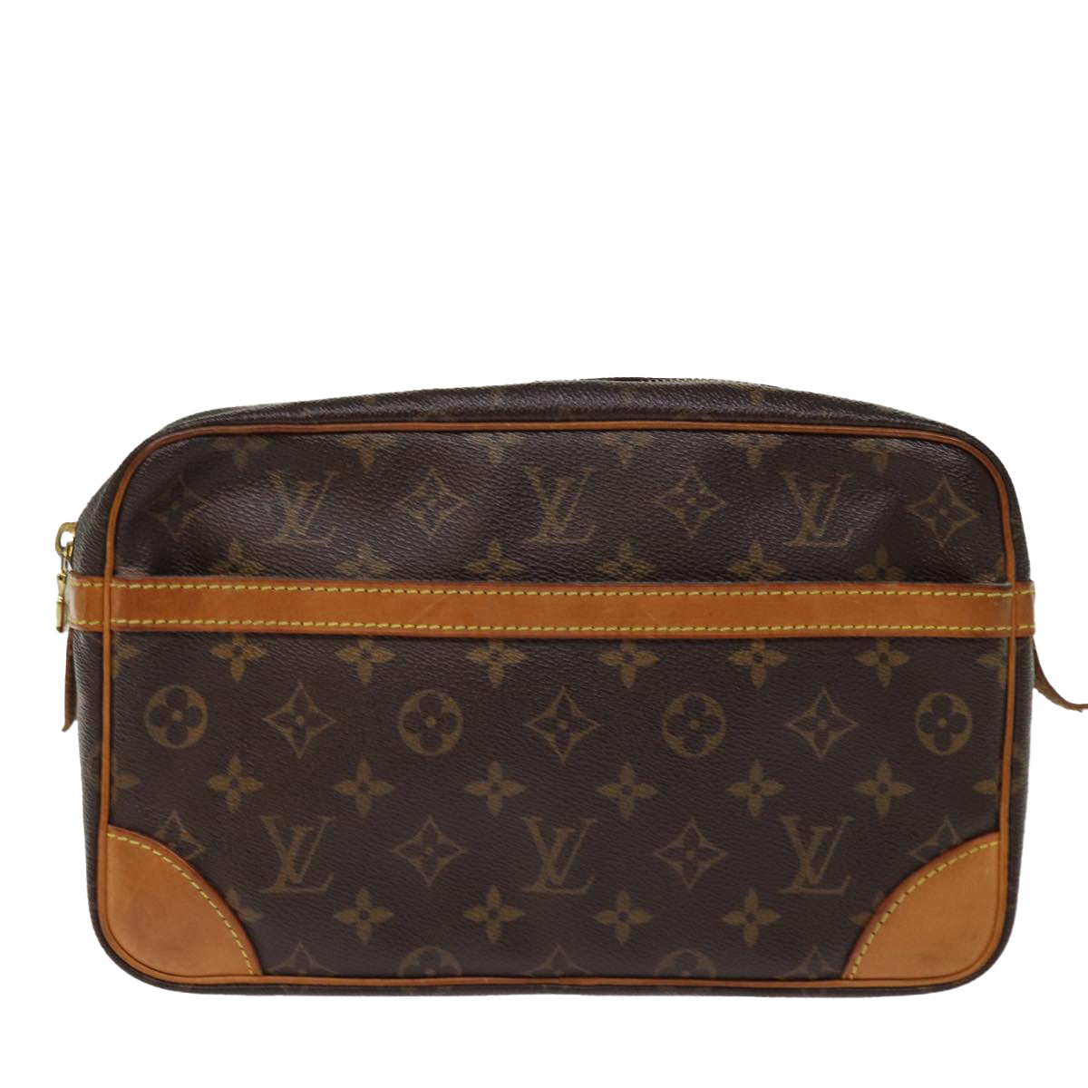 LOUIS VUITTON Monogram Compiegne 28 Clutch Bag M51845 LV 76040