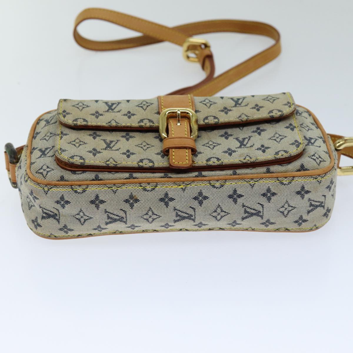 LOUIS VUITTON Monogram Mini Juliet MM Shoulder Bag Blue M92004 LV 76042