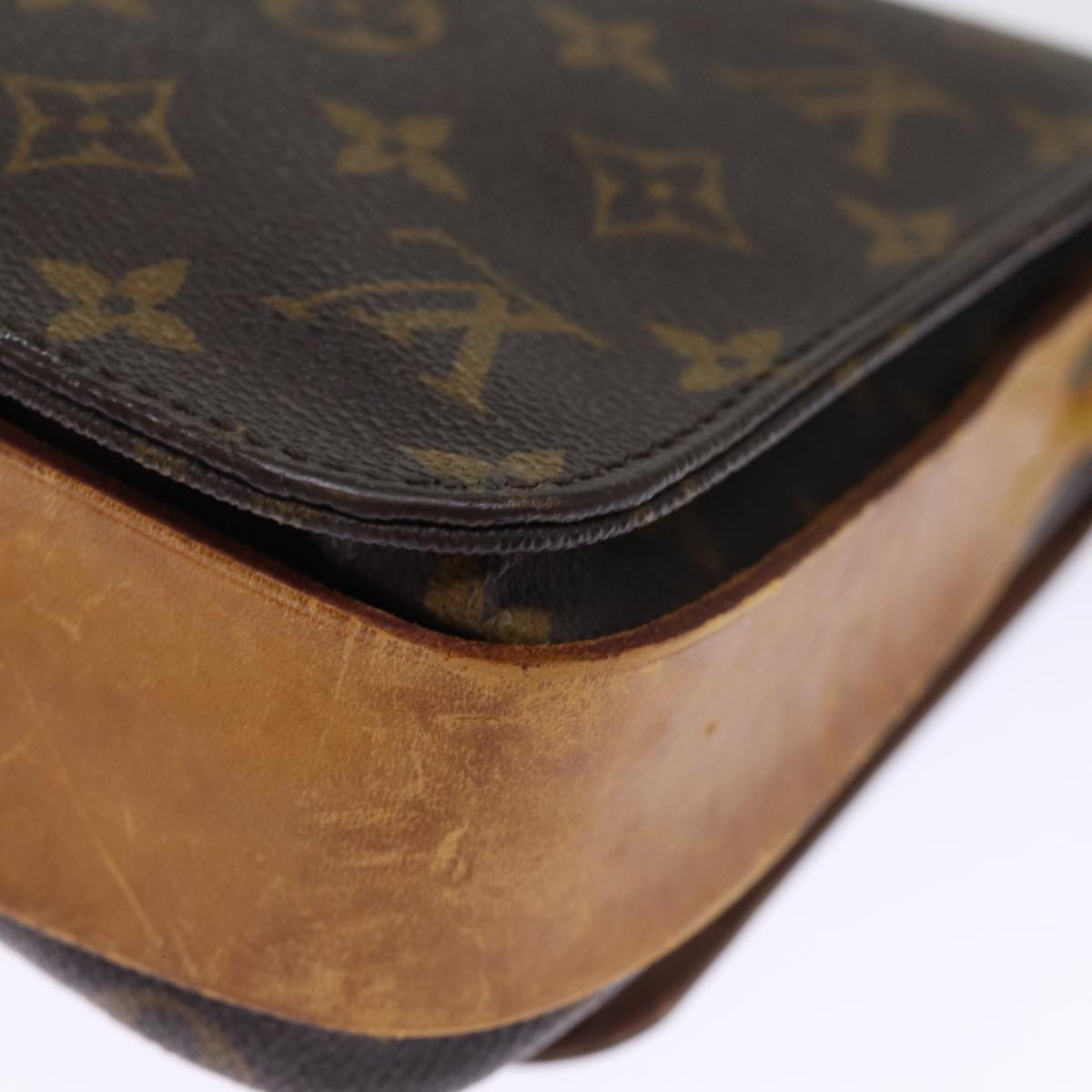 LOUIS VUITTON Monogram Cartouchiere MM Shoulder Bag M51253 LV 76044