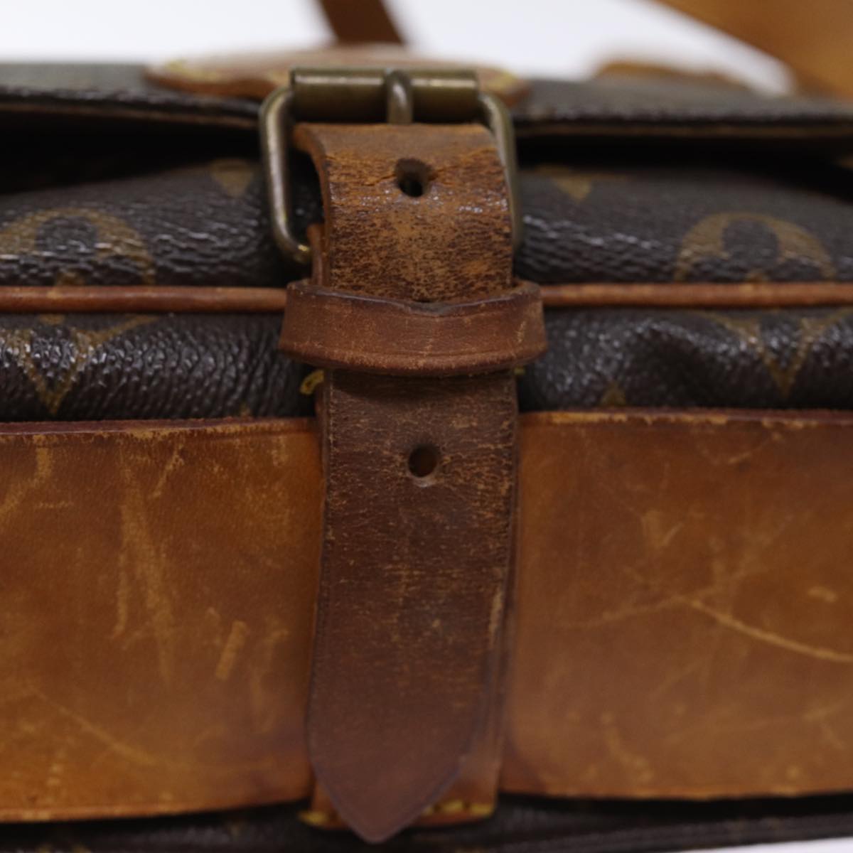LOUIS VUITTON Monogram Cartouchiere MM Shoulder Bag M51253 LV 76044