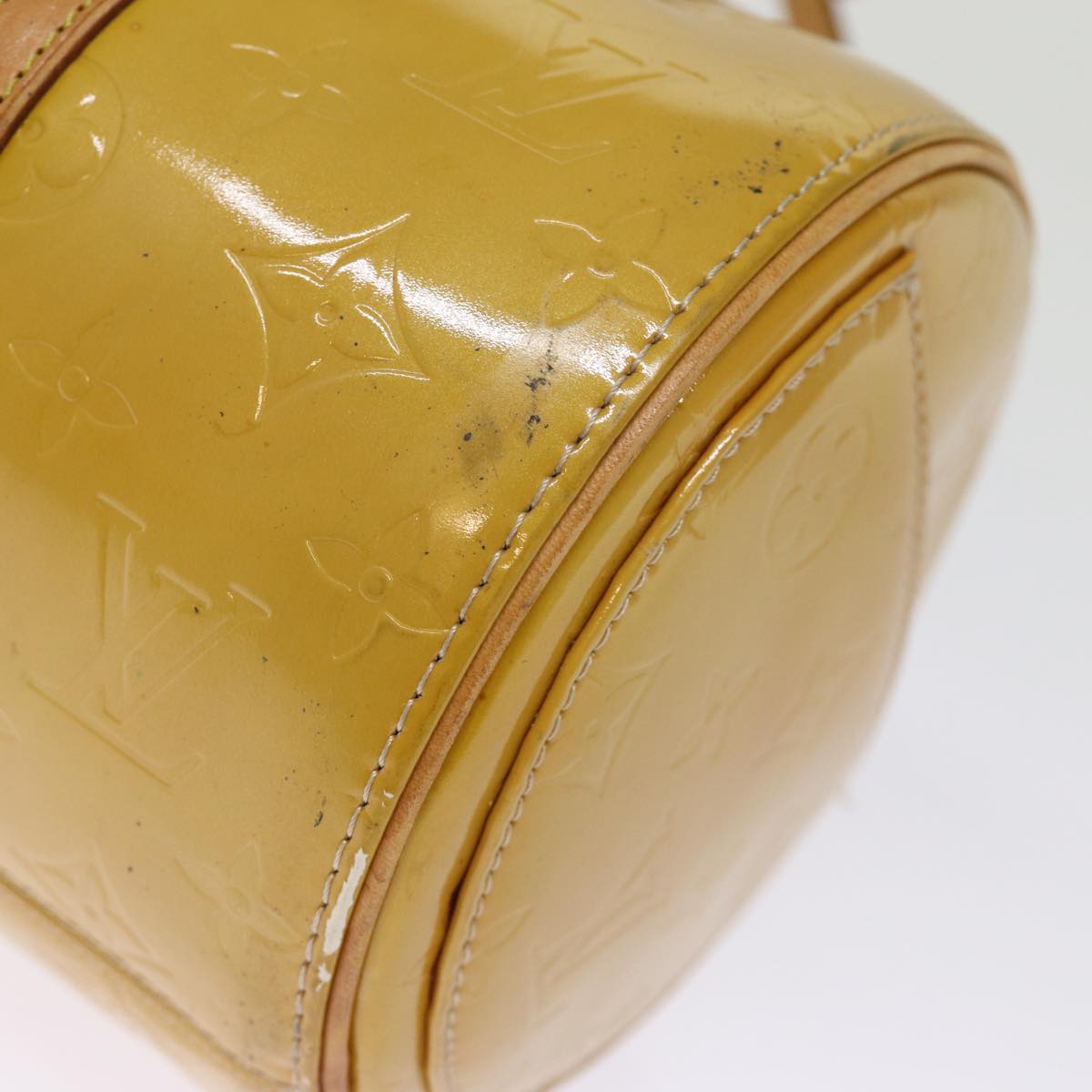 LOUIS VUITTON Monogram Vernis Bedford Hand Bag Beige M91006 LV 76054