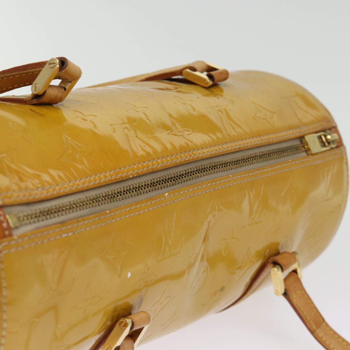LOUIS VUITTON Monogram Vernis Bedford Hand Bag Beige M91006 LV 76054