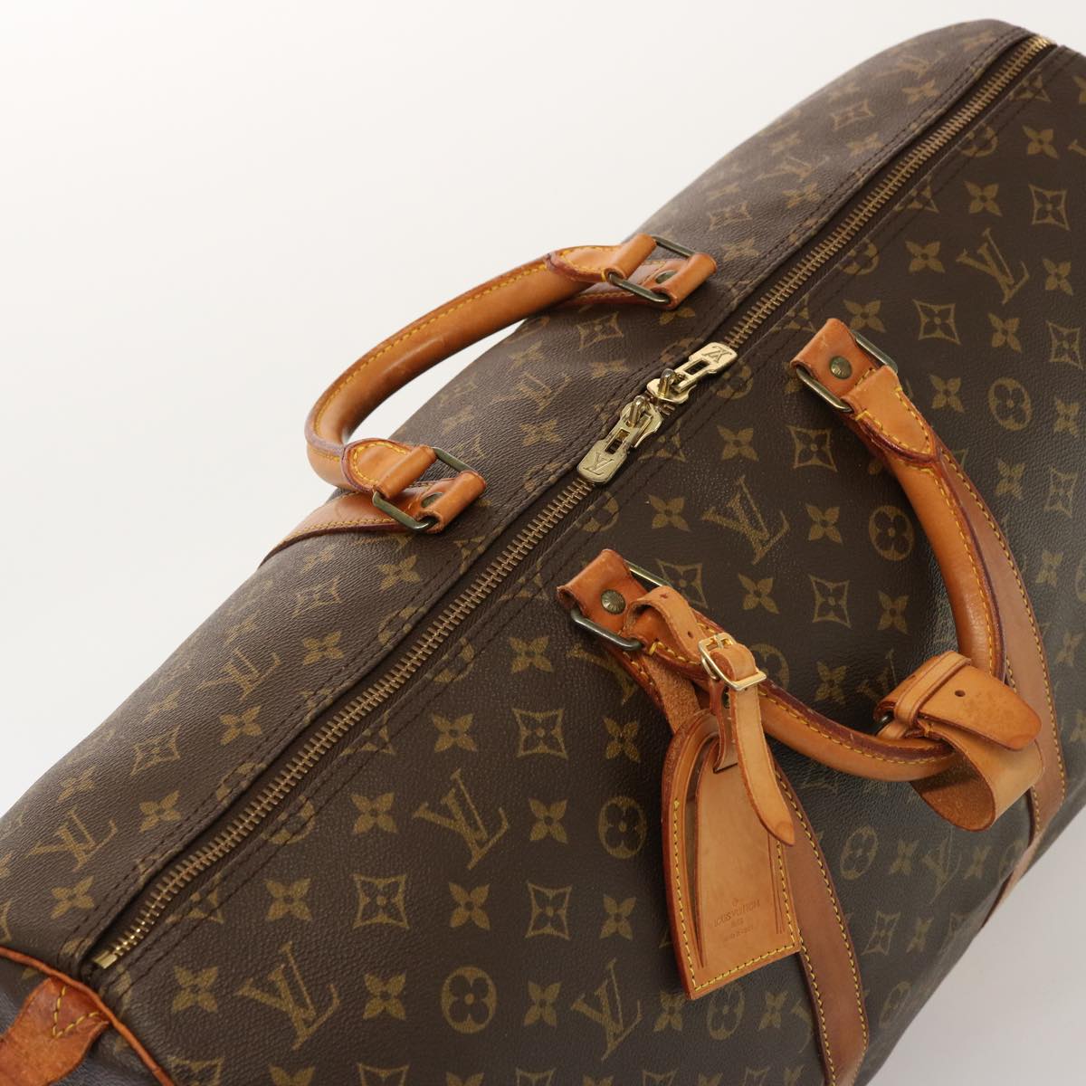 LOUIS VUITTON Monogram Keepall 55 Boston Bag M41424 LV 76066