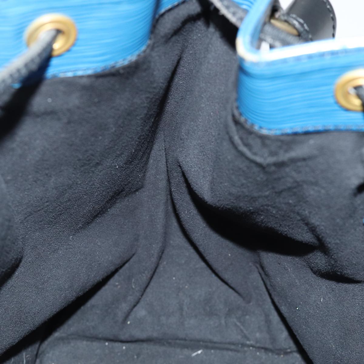 LOUIS VUITTON Epi Petit Noe Shoulder Bag Bicolor Black Blue M44152 LV 76067