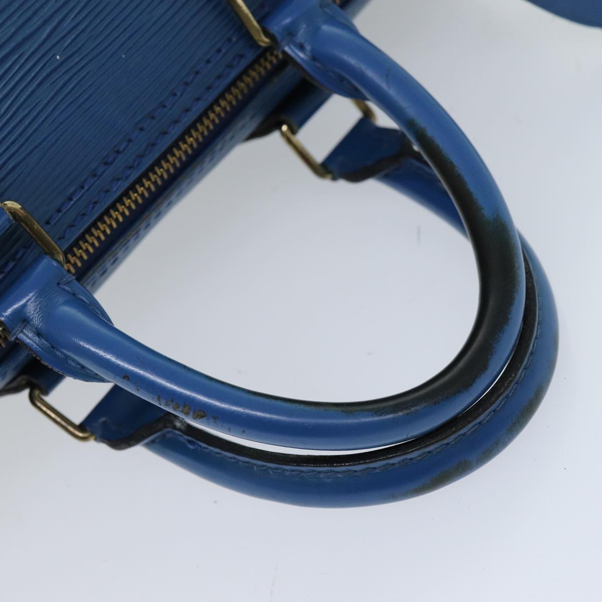 LOUIS VUITTON Epi Speedy 25 Hand Bag Toledo Blue M43015 LV 76071
