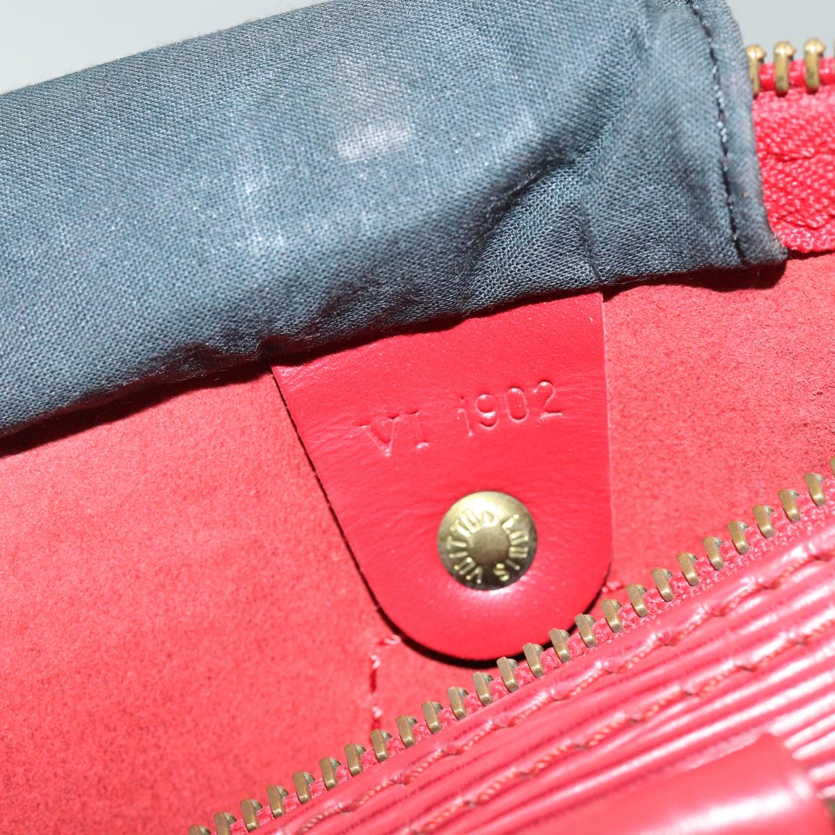 LOUIS VUITTON Epi Speedy 30 Hand Bag Castilian Red M43007 LV 76072