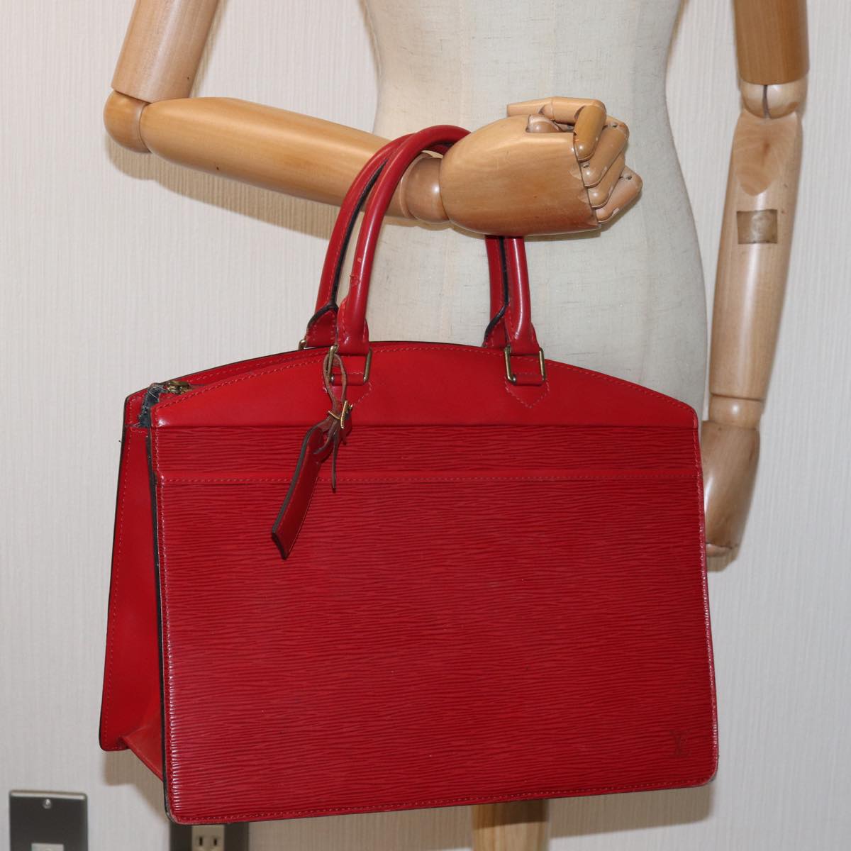 LOUIS VUITTON Epi Riviera Hand Bag Red M48187 LV 76077
