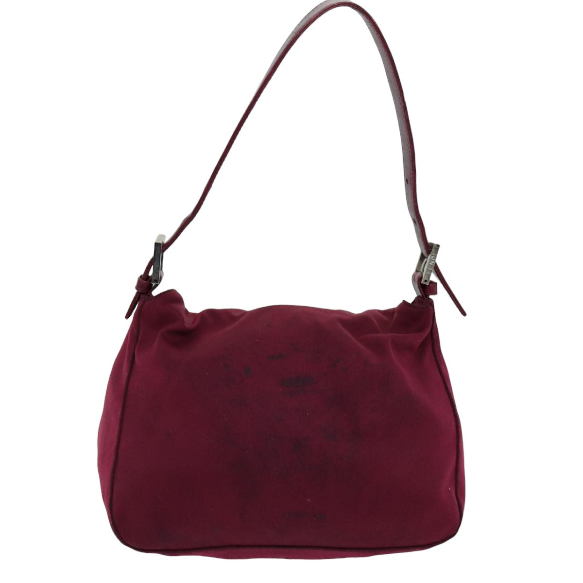 Luxury Fendi Mamma Baguette Shoulder Bag Nylon Bordeaux76102