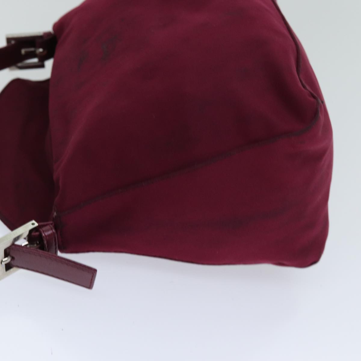 Luxury Fendi Mamma Baguette Shoulder Bag Nylon Bordeaux76102