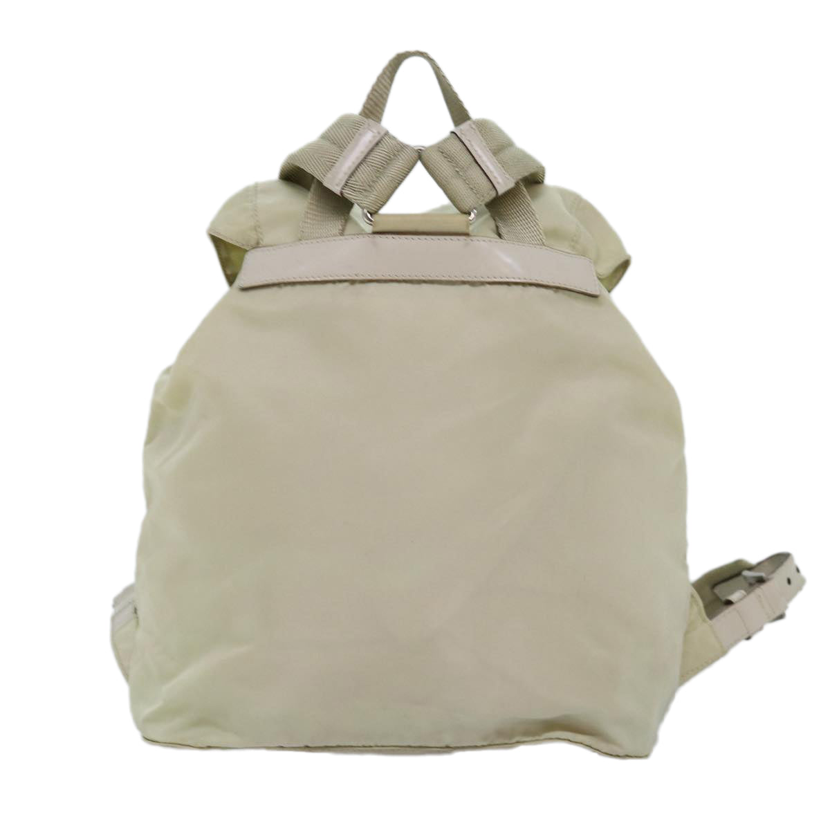Luxury PradaBackpack Nylon Cream 76124
