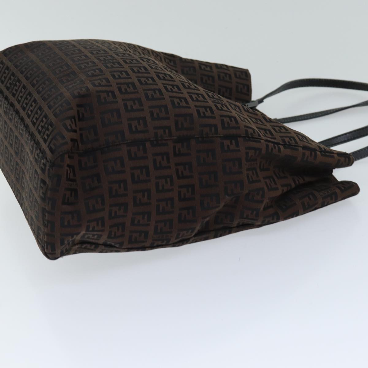 Luxury Fendi Zucchino Canvas Tote Bag Brown Black76132