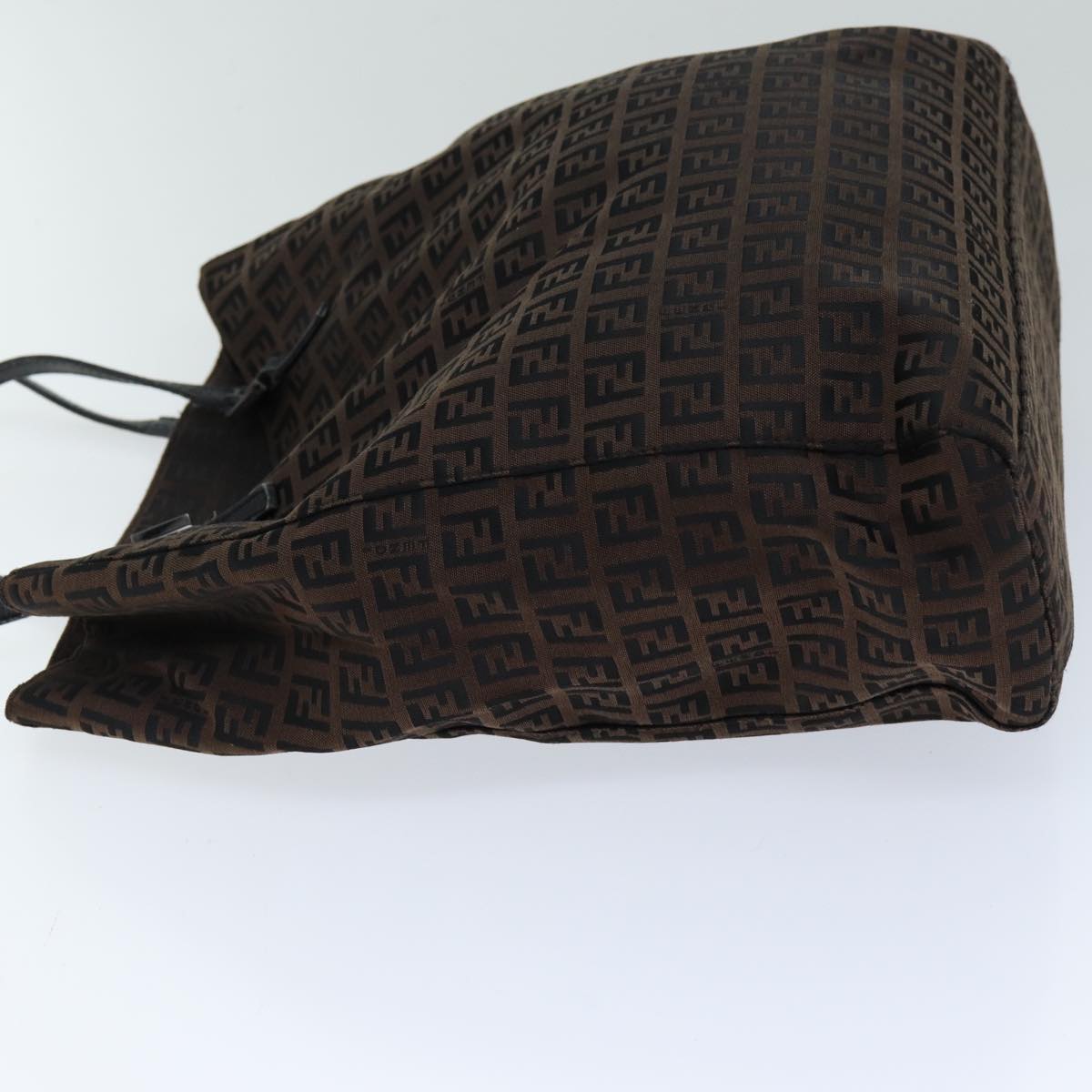 Luxury Fendi Zucchino Canvas Tote Bag Brown Black76132