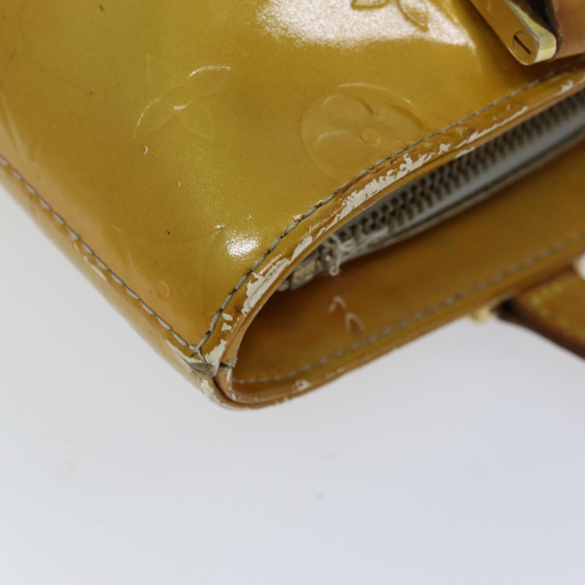 LOUIS VUITTON Monogram Vernis Houston Hand Bag Gris M91053 LV 76153