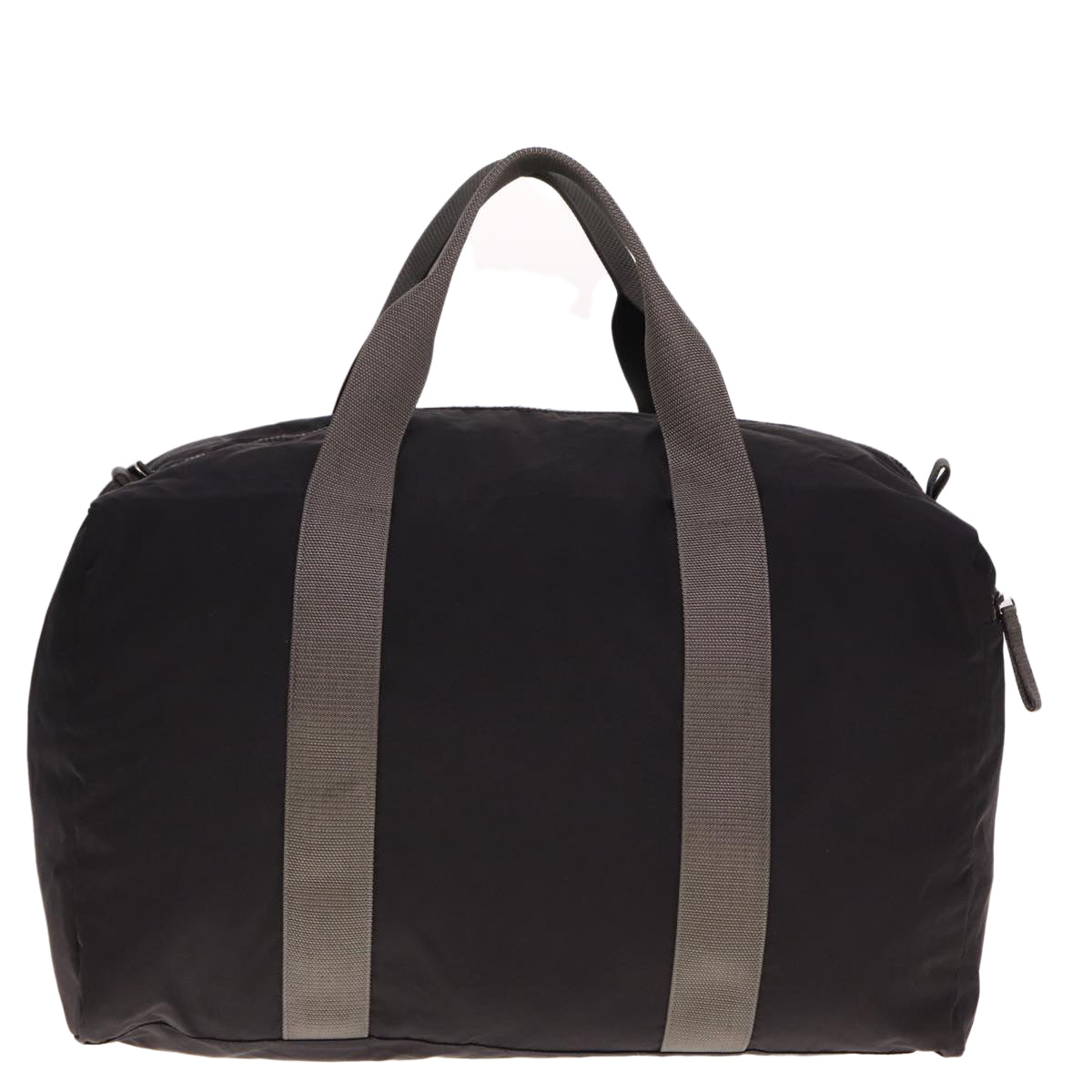 Luxury PradaBoston Bag Nylon Black Gray 76178
