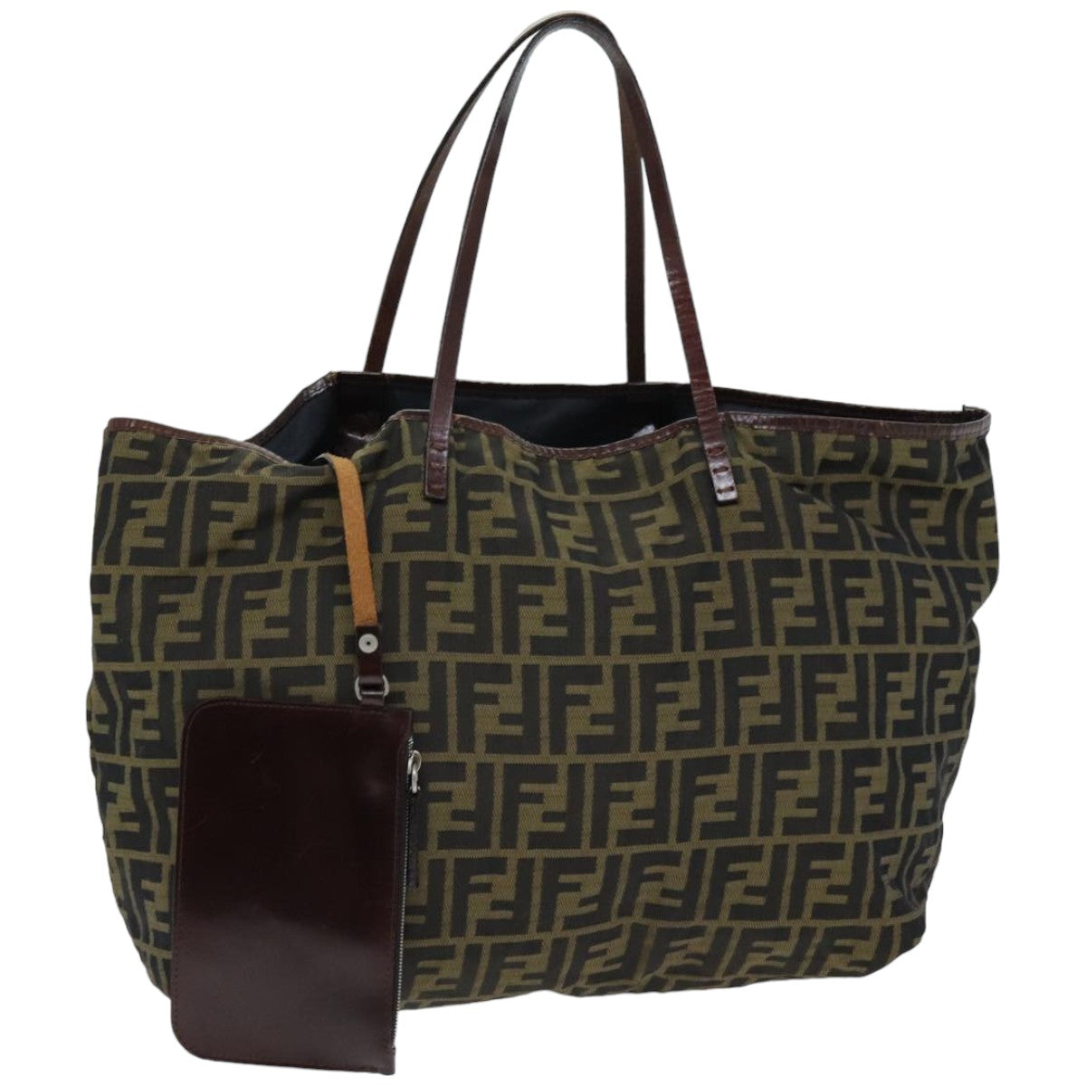 Luxury Fendi Zucca Canvas Tote Bag Black Brown76181