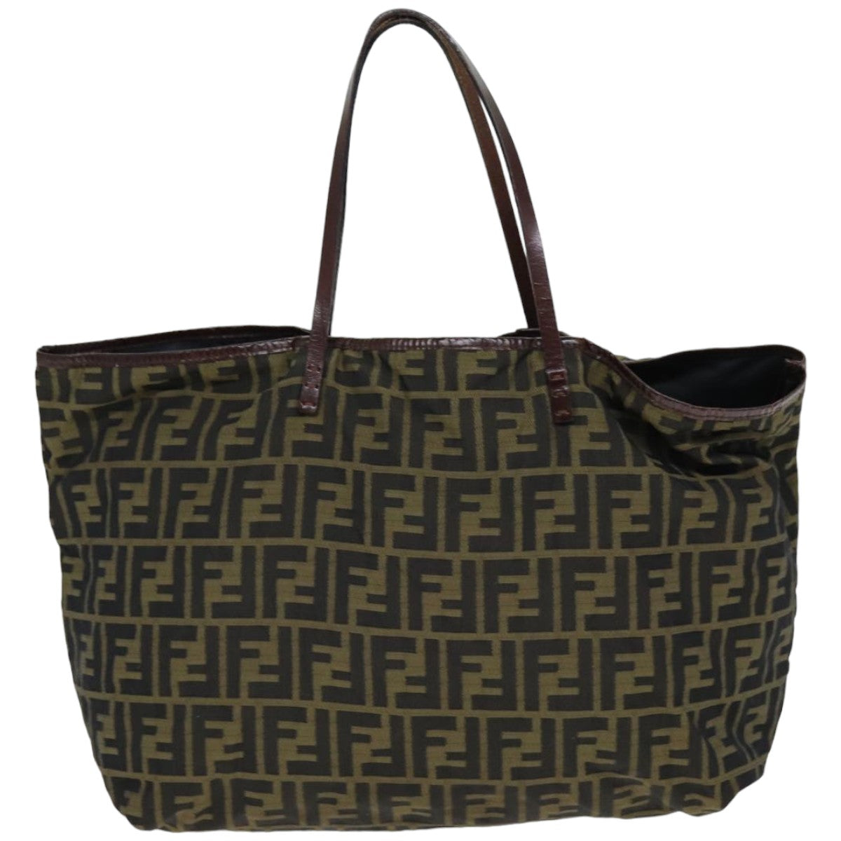 Luxury Fendi Zucca Canvas Tote Bag Black Brown76181
