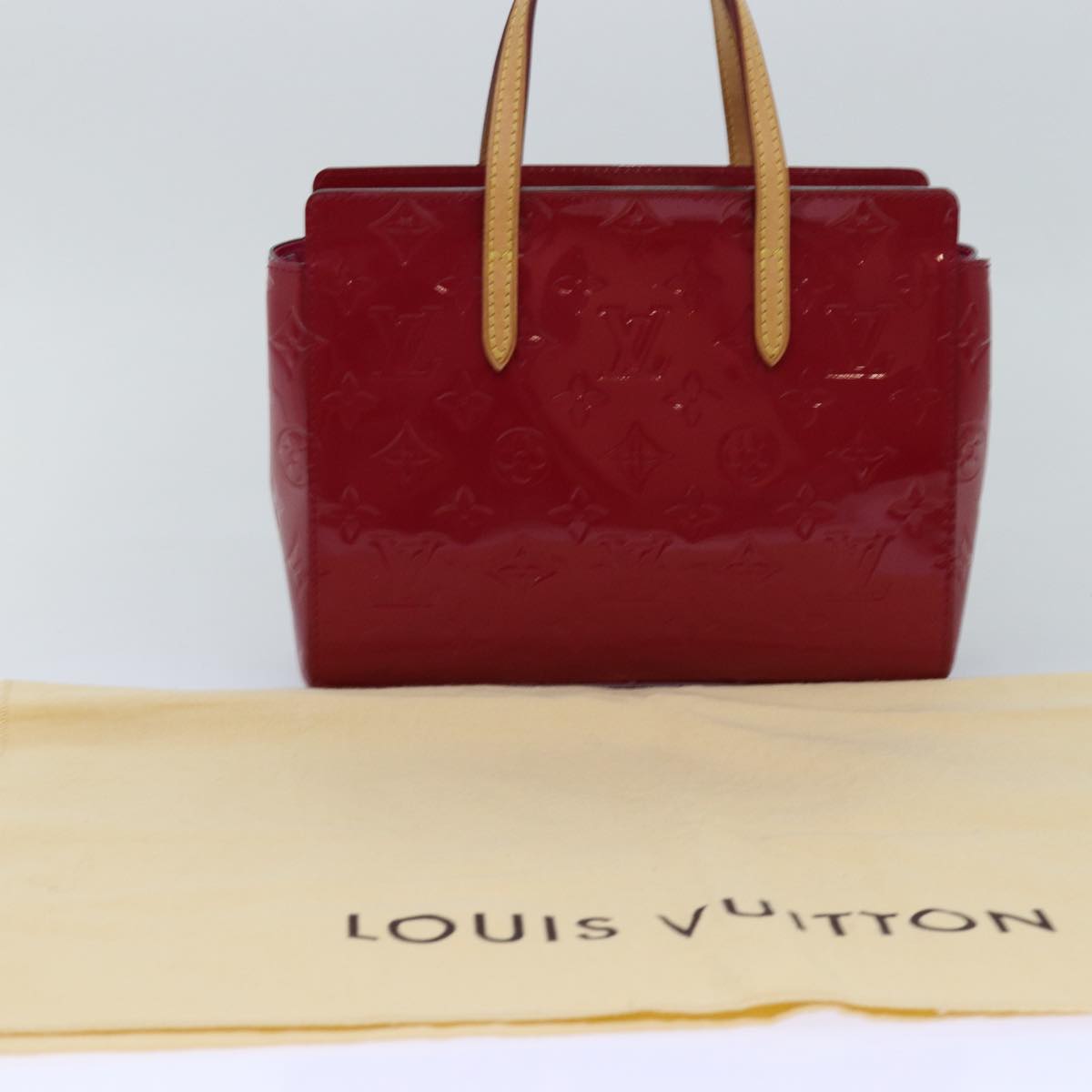 LOUIS VUITTON Monogram Vernis Catalina BB Hand Bag Rose Andian M90016 76190