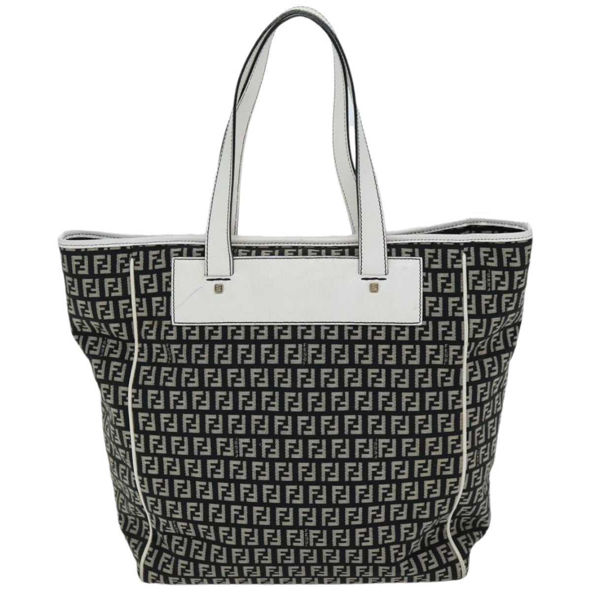 Luxury Fendi Zucchino Canvas Tote Bag Black76206
