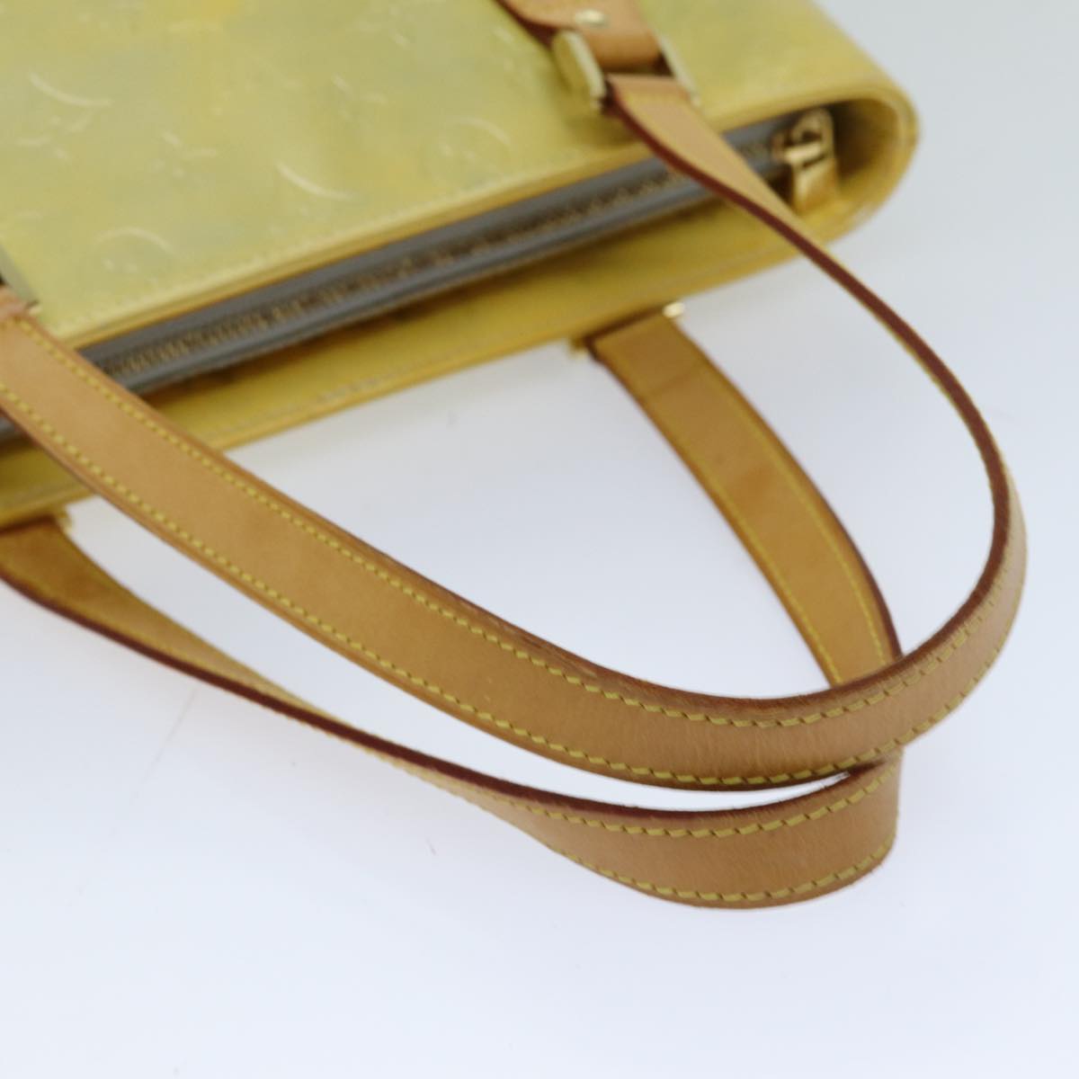 LOUIS VUITTON Monogram Vernis Houston Hand Bag Gris M91053 LV 76212