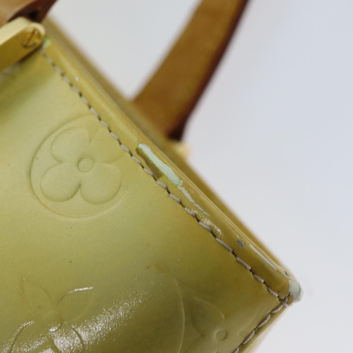 LOUIS VUITTON Monogram Vernis Houston Hand Bag Gris M91053 LV 76212