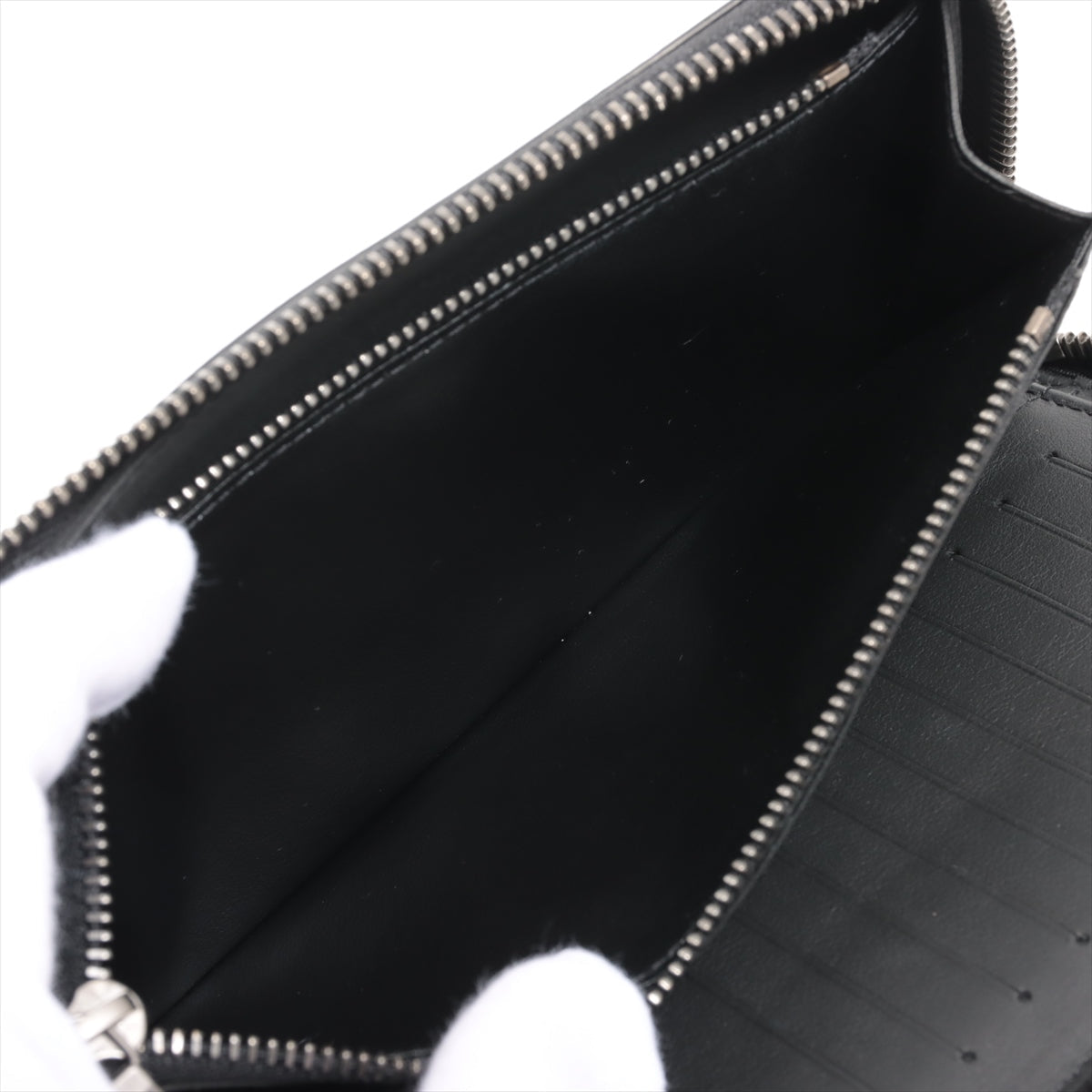 Louis Vuitton Damianfinie Zippy Wallet Vertical N63548 Black Round Zippe Wallet