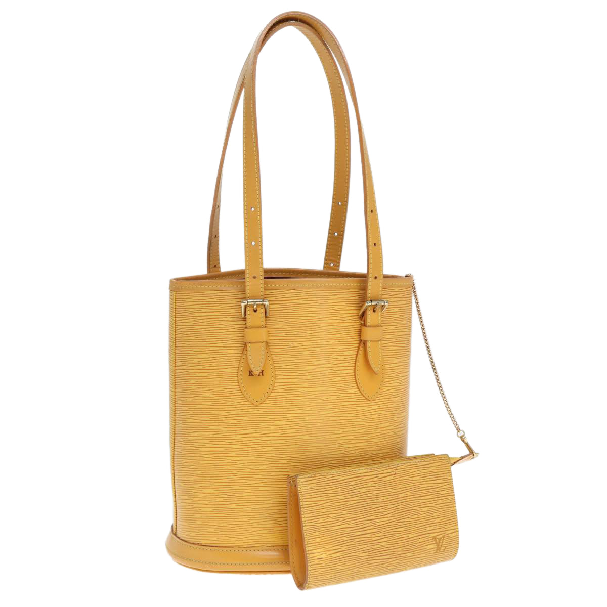 LOUIS VUITTON Epi Bucket PM Shoulder Bag SPO Yellow LV 76283