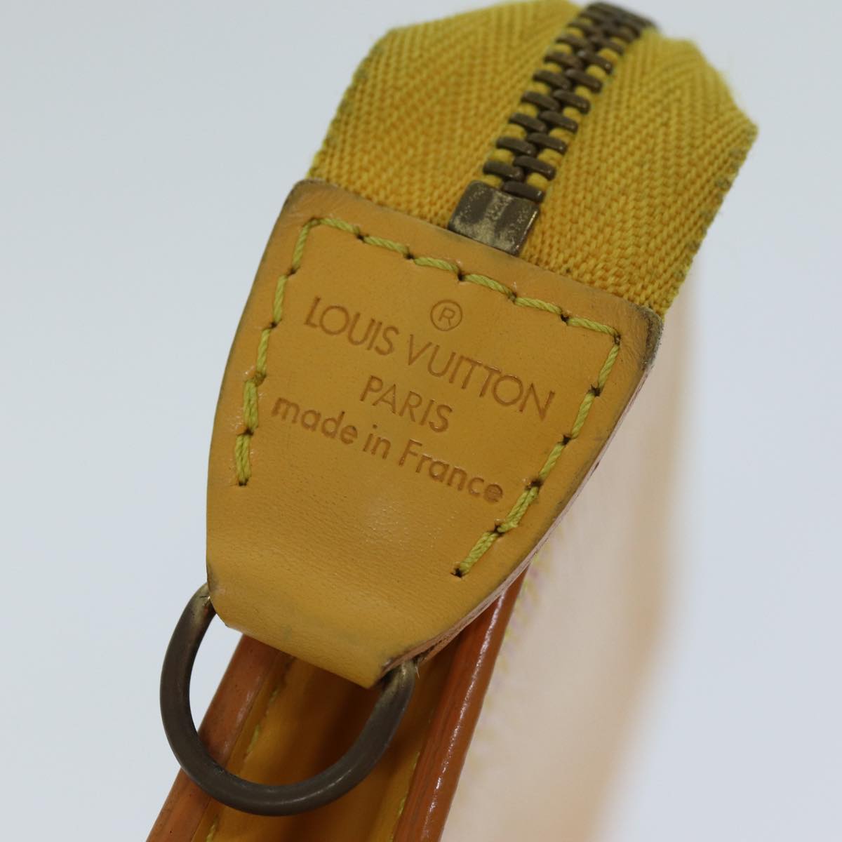 LOUIS VUITTON Epi Pochette Accessoires Pouch Yellow M52989 LV 76290