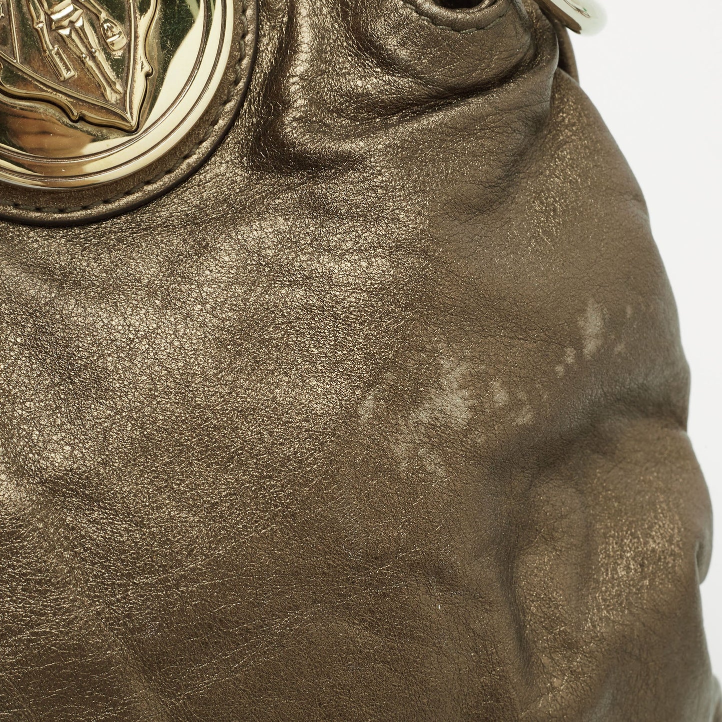 Gucci Olive Leather Small Hysteria Hobo