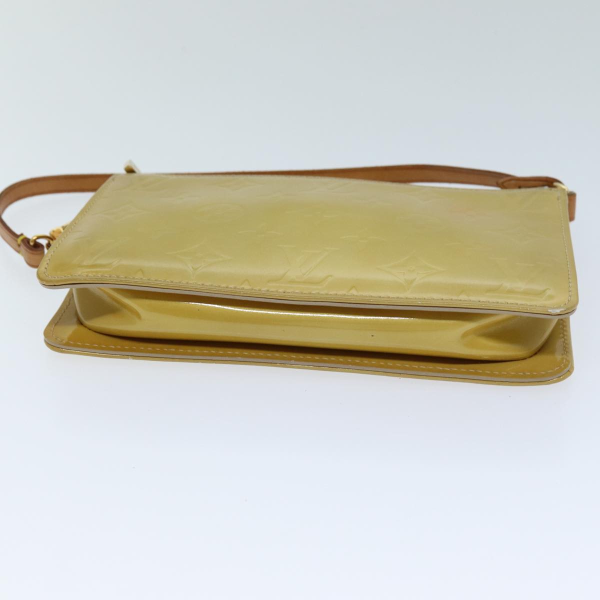 LOUIS VUITTON Monogram Vernis Lexington Accessory Pouch Beige M91010 76315