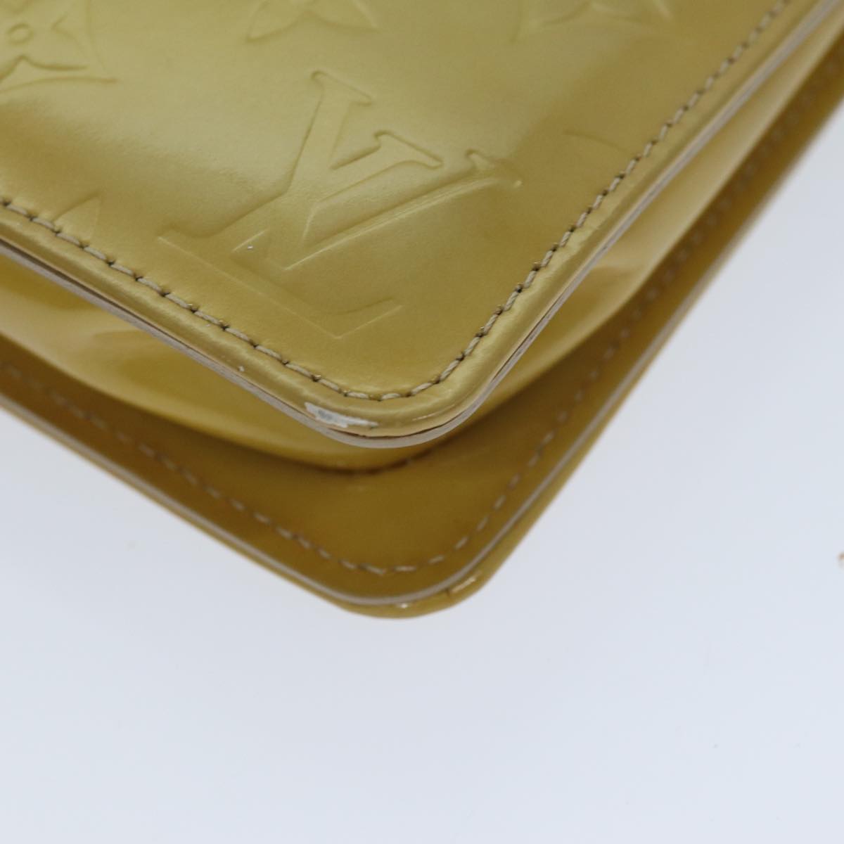 LOUIS VUITTON Monogram Vernis Lexington Accessory Pouch Beige M91010 76315