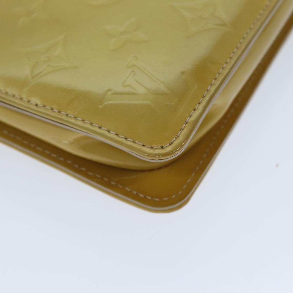 LOUIS VUITTON Monogram Vernis Lexington Accessory Pouch Beige M91010 76315