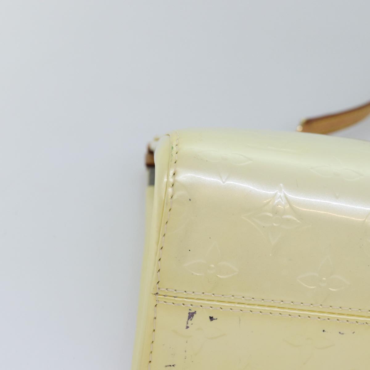 LOUIS VUITTON Monogram Vernis Roxbury Drive Hand Bag Perle M91374 LV 76340