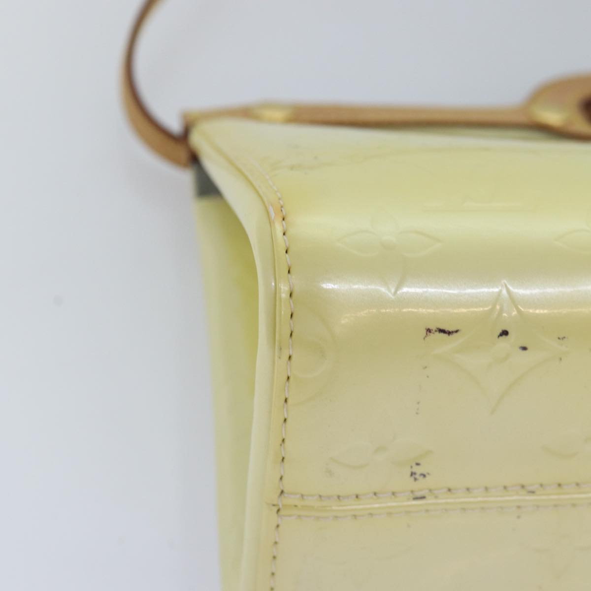 LOUIS VUITTON Monogram Vernis Roxbury Drive Hand Bag Perle M91374 LV 76340