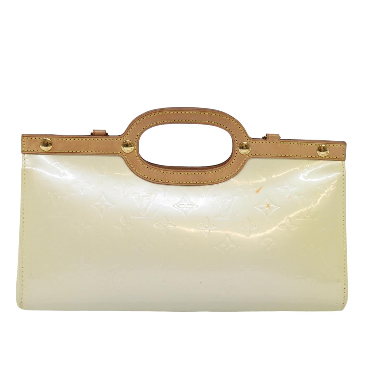 LOUIS VUITTON Monogram Vernis Roxbury Drive Hand Bag Perle M91374 LV 76340